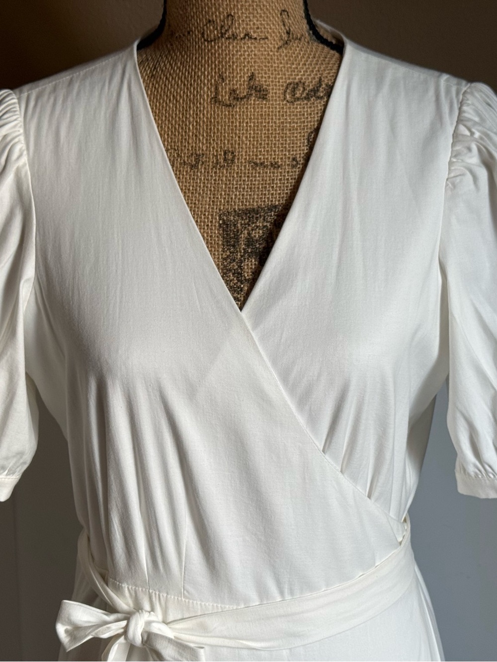 Reformation White Wrap Midi Dress XL NWT Cottagecore Capsule Cotton - Picture 2 of 11